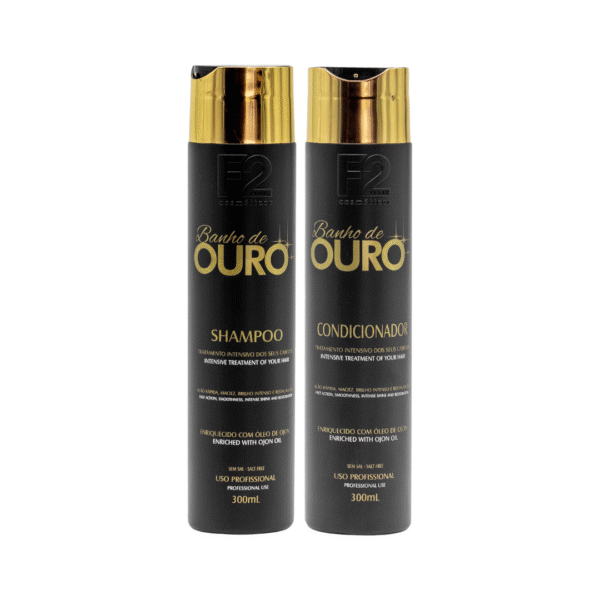 Kit Shampoo e Condicionador Banho de Ouro F2