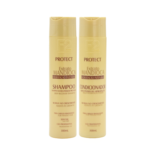 Kit Shampoo e Condicionador Extrato de Mandioca F2