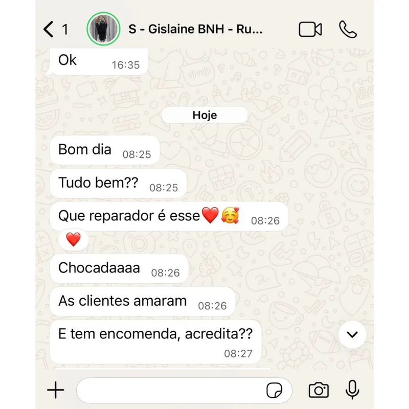 Depoimento de cabeleireira sobre o Reparador de Pontas Queridinho Vanti no WhatsApp
