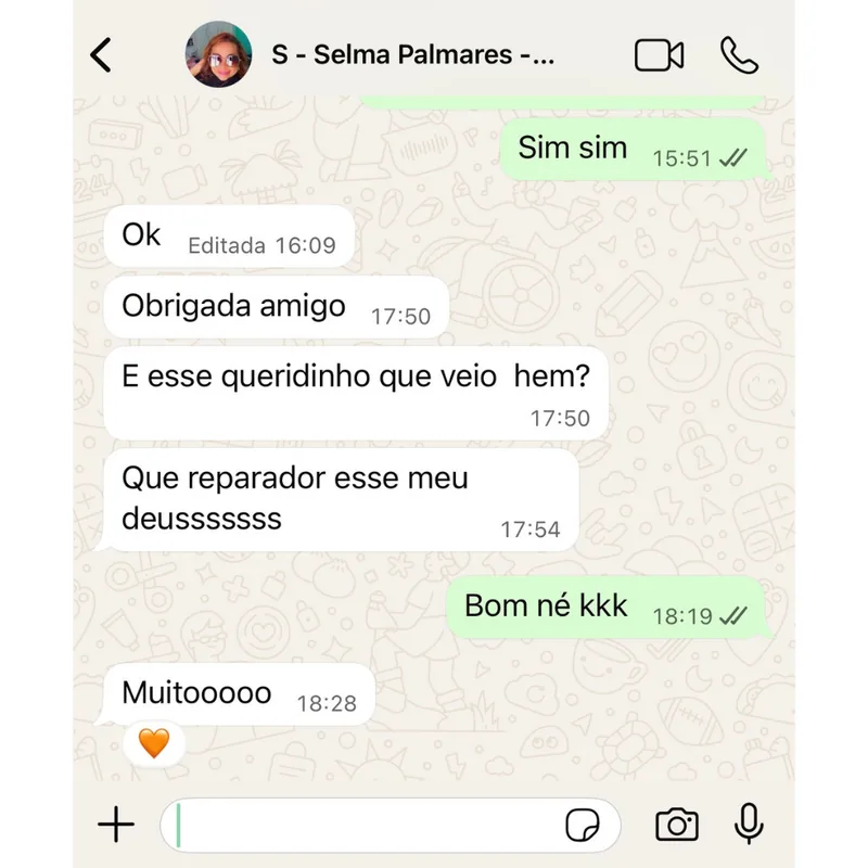 Depoimento de cabeleireira sobre o Reparador de Pontas Queridinho Vanti no WhatsApp